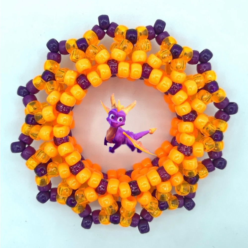 ❌SOLD❌ 🧡💜 “Spyro” Kandi Cuff